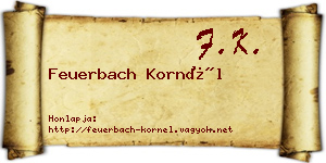 Feuerbach Kornél névjegykártya